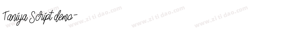 Taniya Script demo字体转换